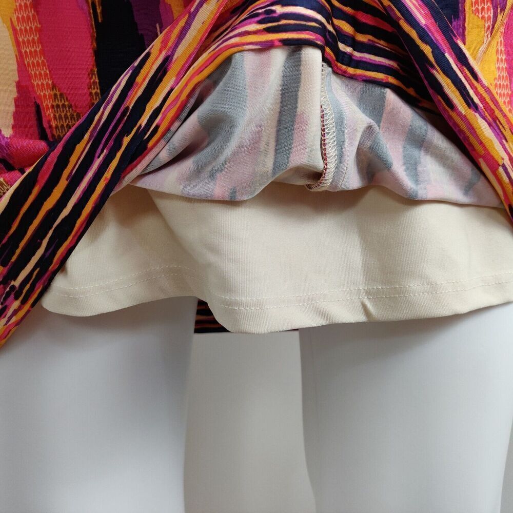 Trina Turk Ikat Shift Dress Size 2 Multicolor Sleeveless Stretch Keyhole USA NWT - Picture 7 of 12